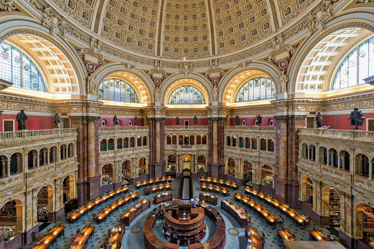 Main reading room of the Library of Congress